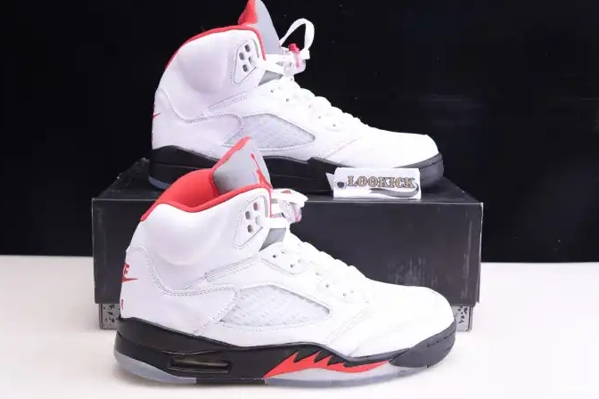 Reps TBK Silver (2020) 5 Red Jordan Retro DA1911-102 Fire Tongue Air 0523